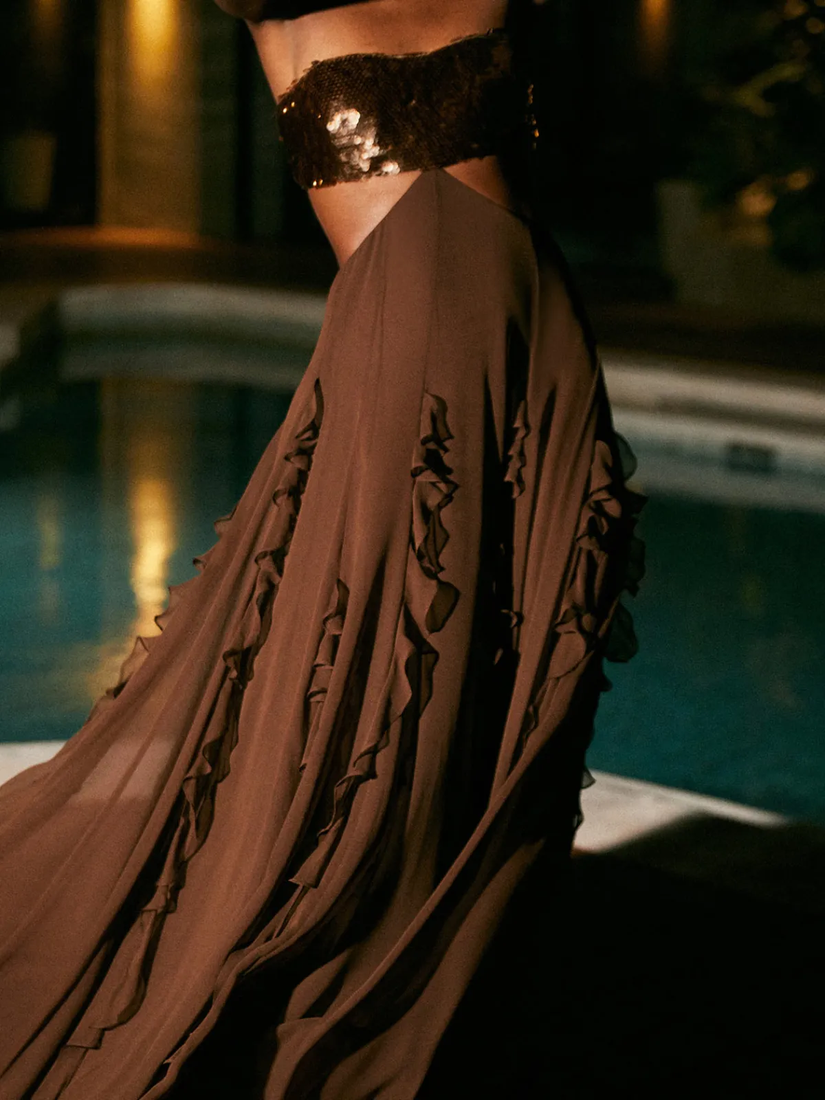 Francesca Miranda Idilio Chiffon Dress