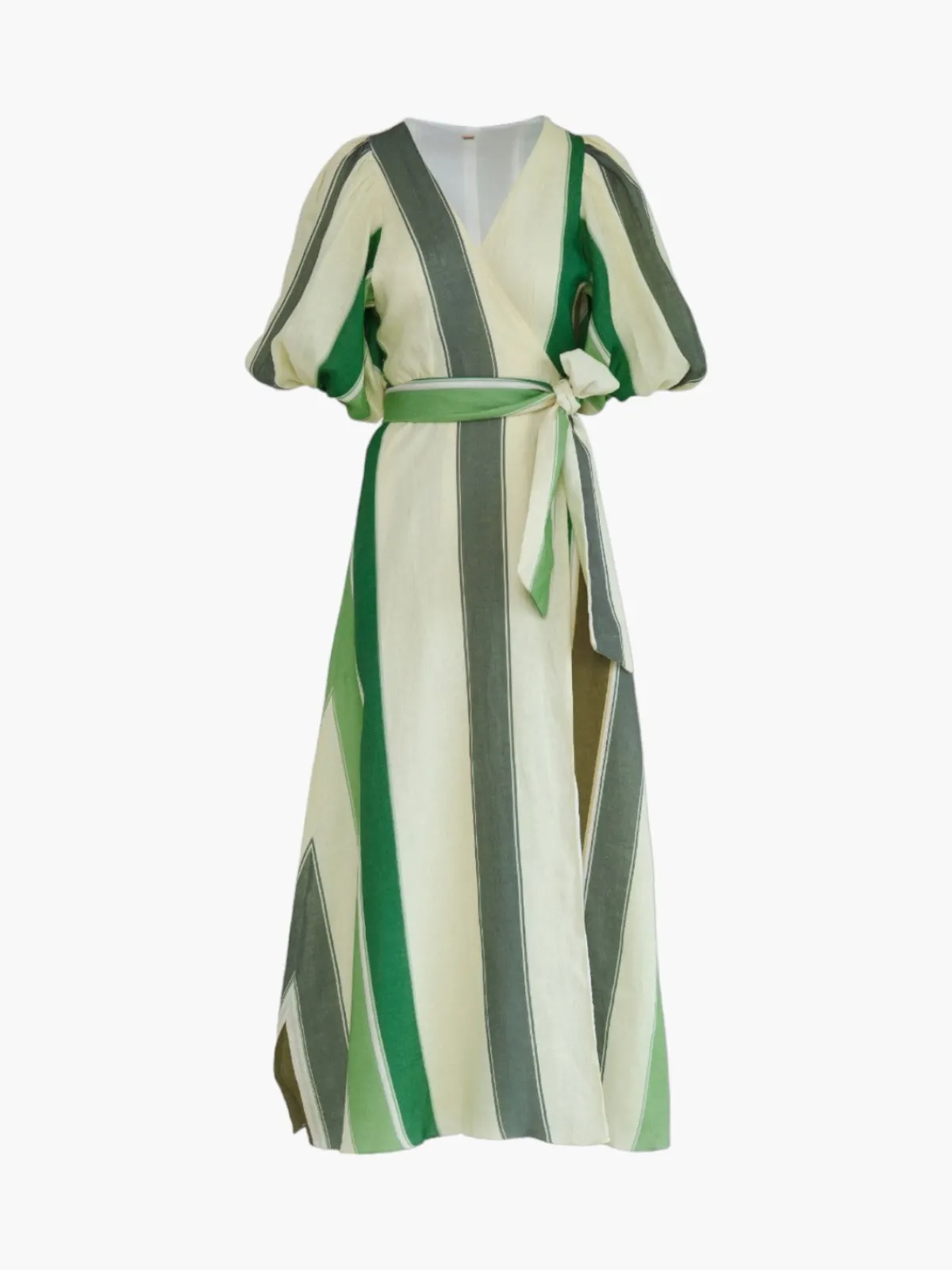 Juan de Dios Ermita Wrap Linen Dress