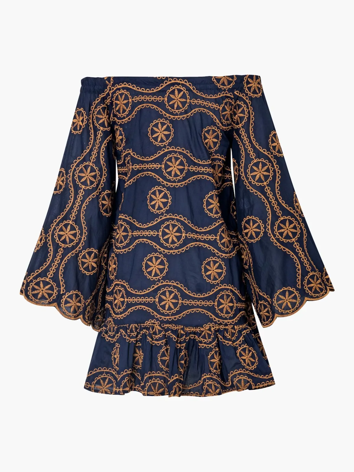 Juan de Dios Mexico Lindo Cotton Embroidered Mini Dress