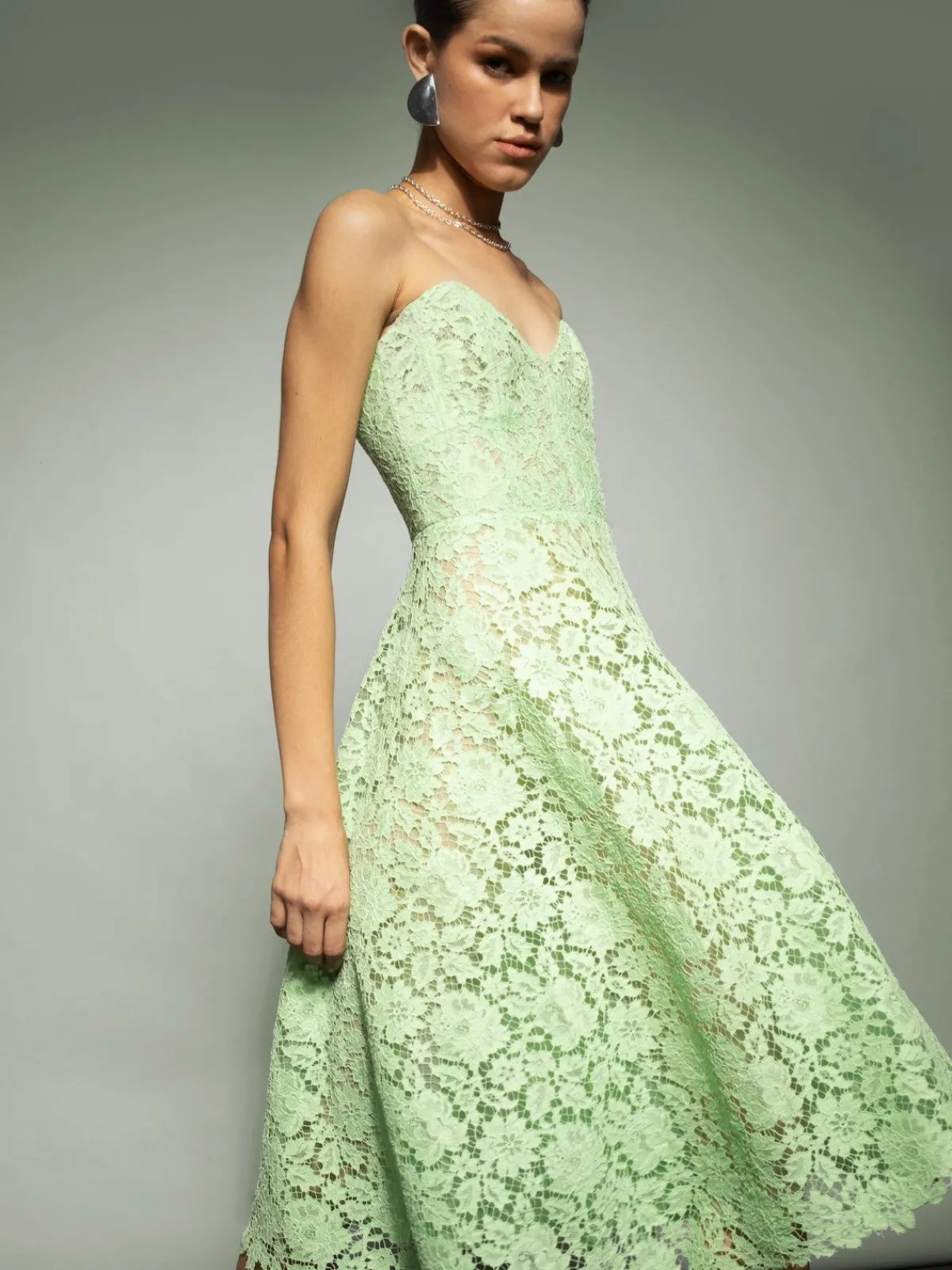 Francesca Miranda Maria Lace Midi Dress