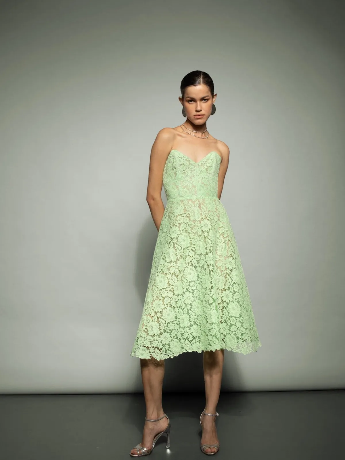 Francesca Miranda Maria Lace Midi Dress