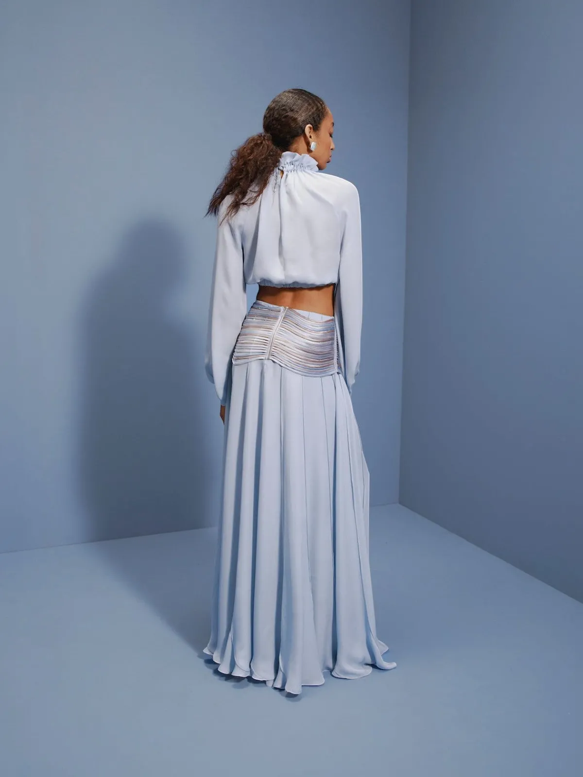 Francesca Miranda Nero Ruffled Top