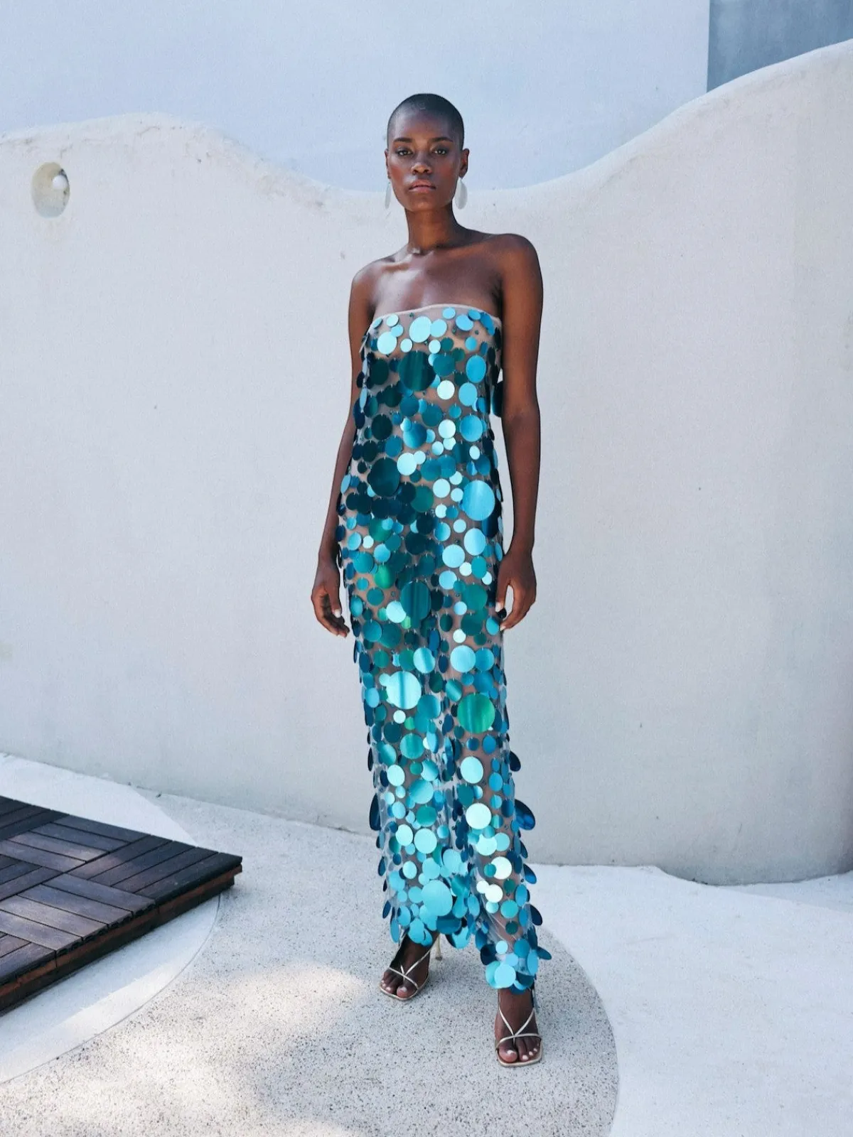 Francesca Miranda Disco Strapless Dress