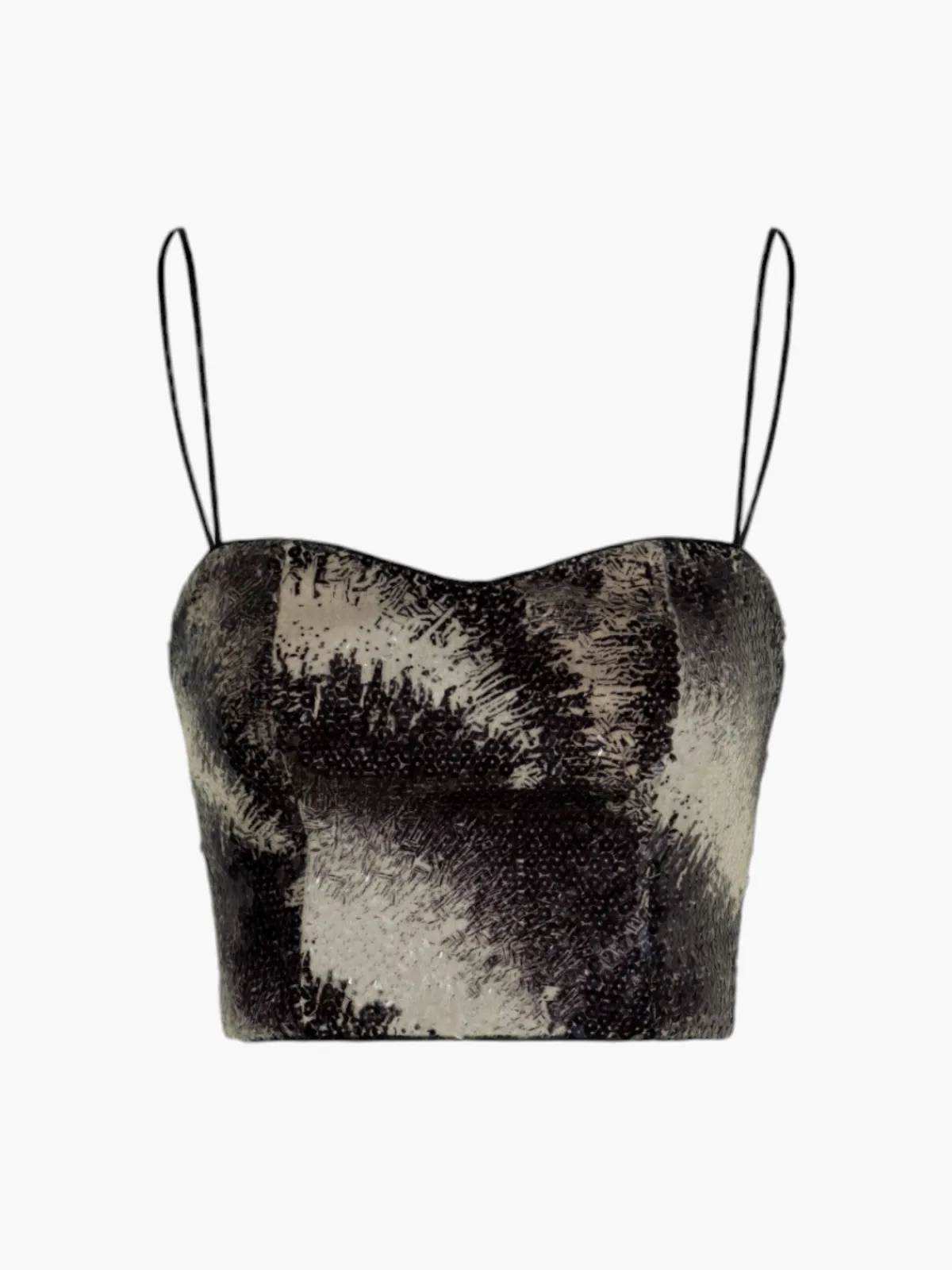 Juan de Dios Baracoa Sequins Crop Top