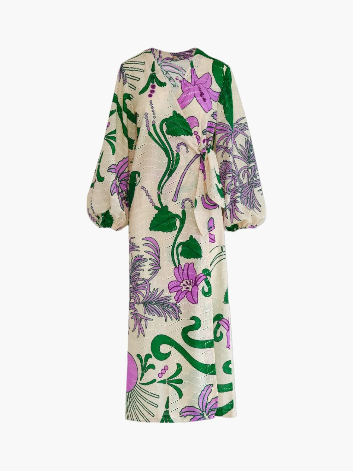 Juan de Dios Hojarasca Cotton Eyelet Maxi Dress