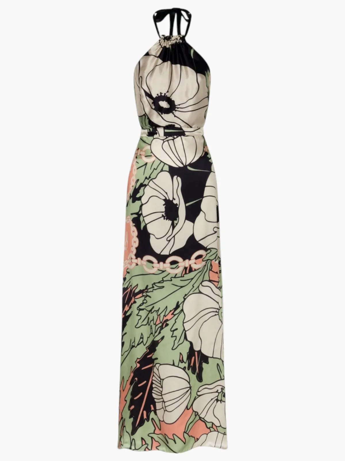 Juan de Dios Magdalena Satin Silk Maxi Dress