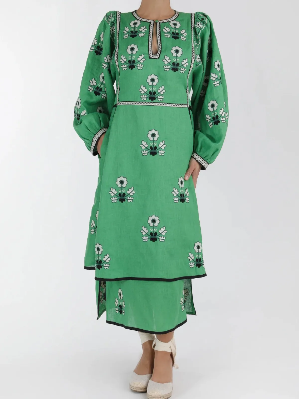 Larkin Lane Iryna Embroidered Ukrainian Dress