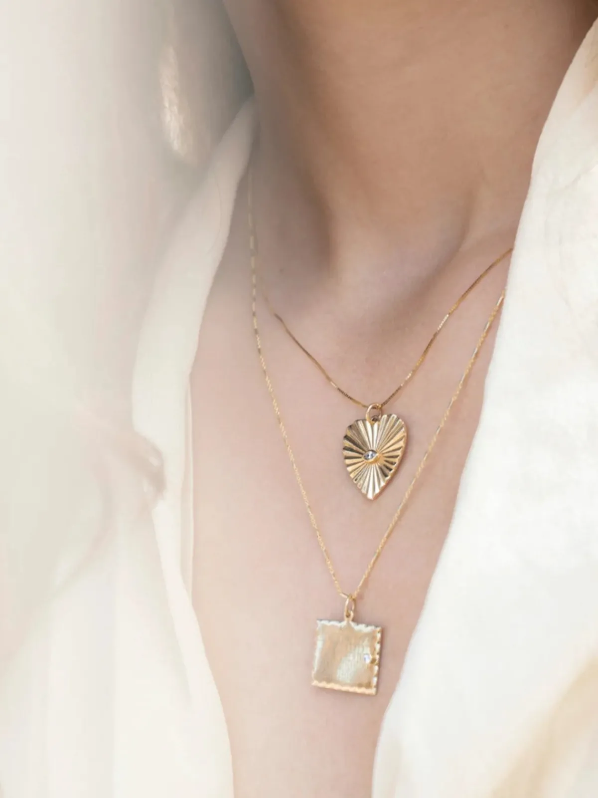 Zahava Sunbeam Heart Charm