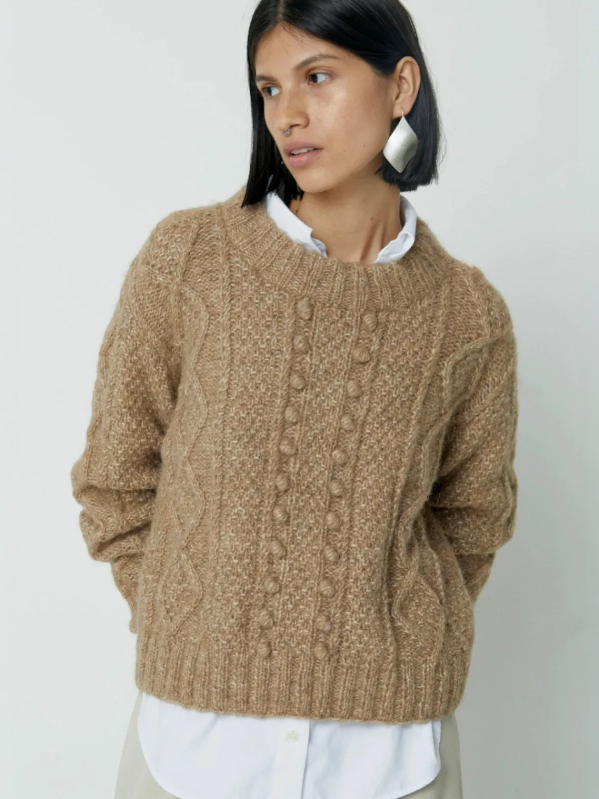 Tejido Fisher Seed Puff Pullover