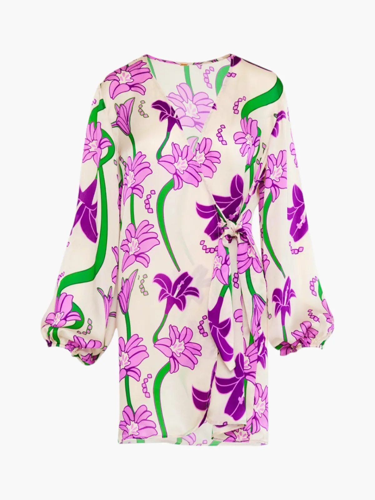 Juan de Dios Hojarasca Mini Silk Dress