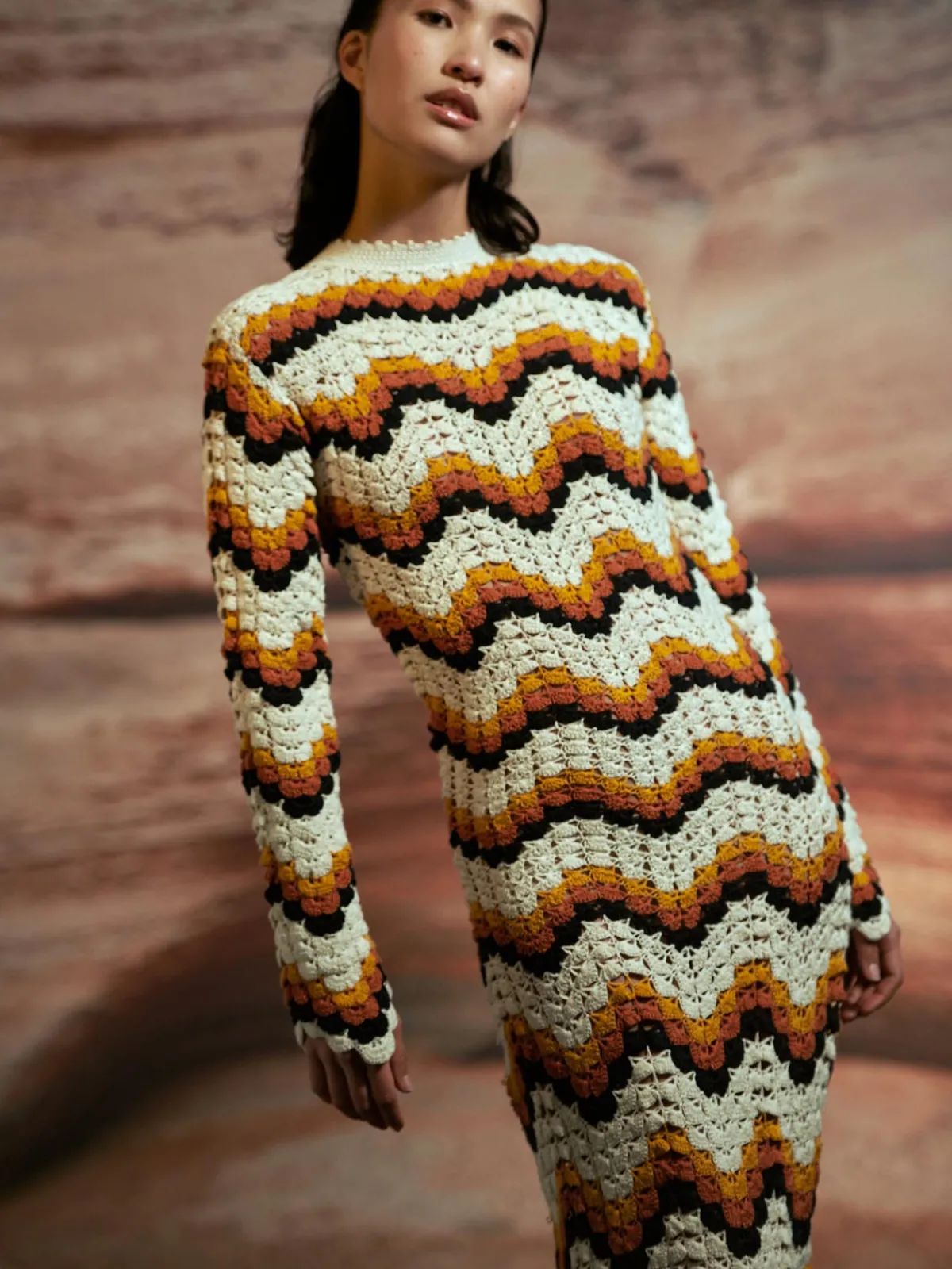 ESCVDO Abanico Hand Crocheted Dress