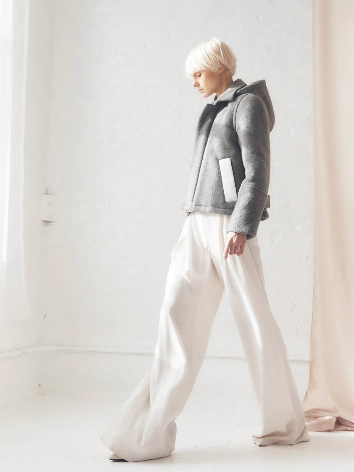 Caalo Sustainable Down Wool Hooded Coat