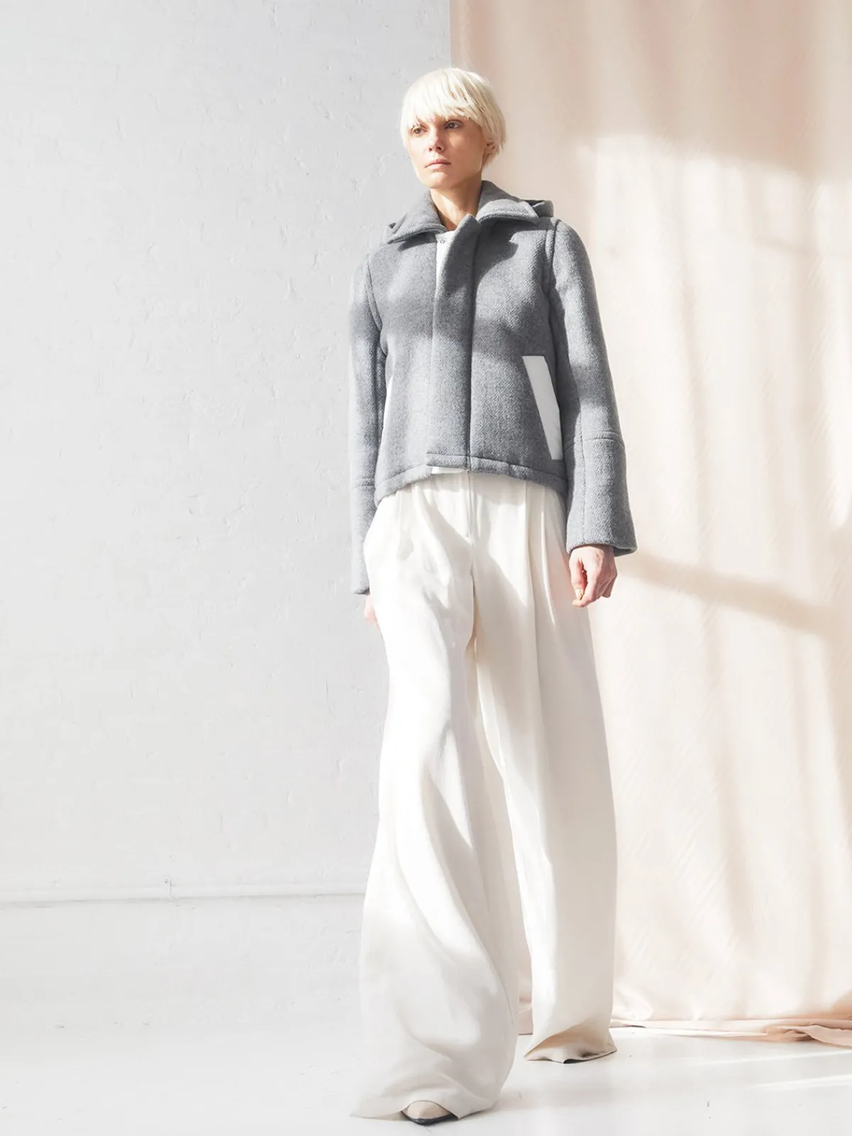 Caalo Sustainable Down Wool Hooded Coat