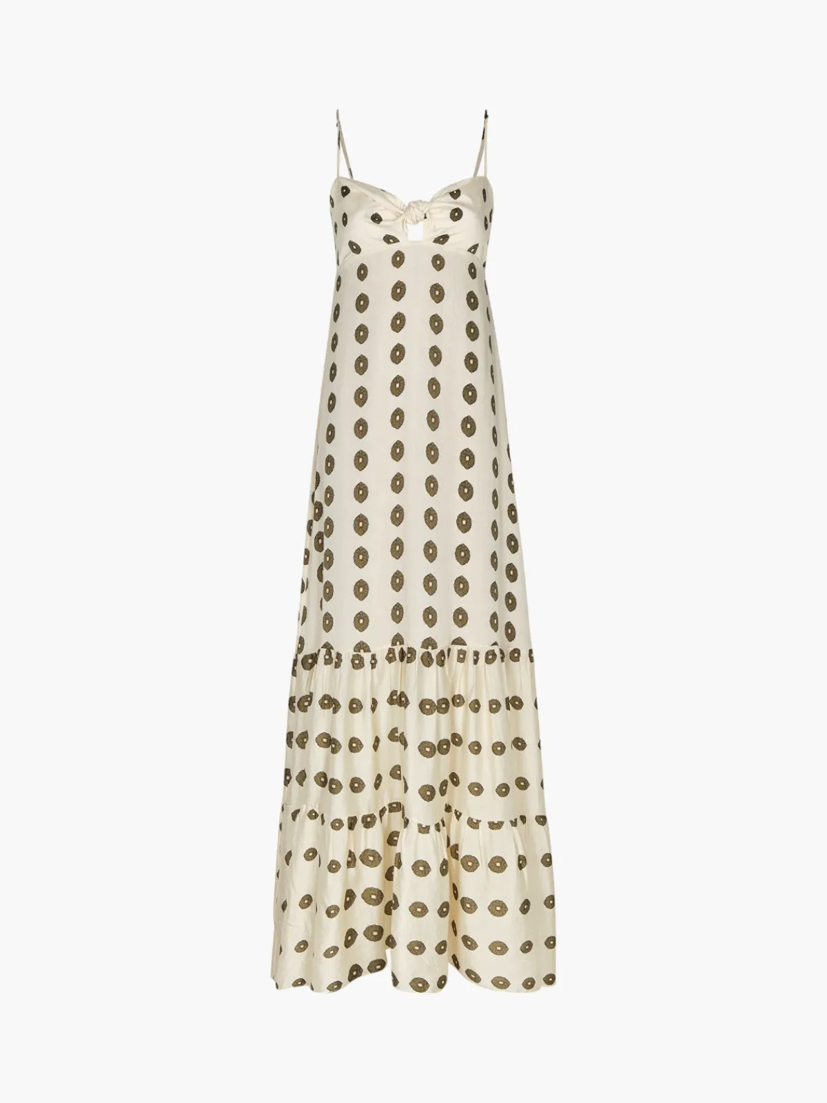 Juan de Dios Julieta Silk Martellato Maxi Dress  