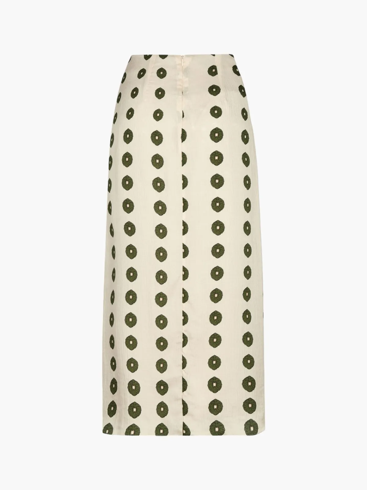 Juan de Dios Amaime Silk Martellato Midi Skirt