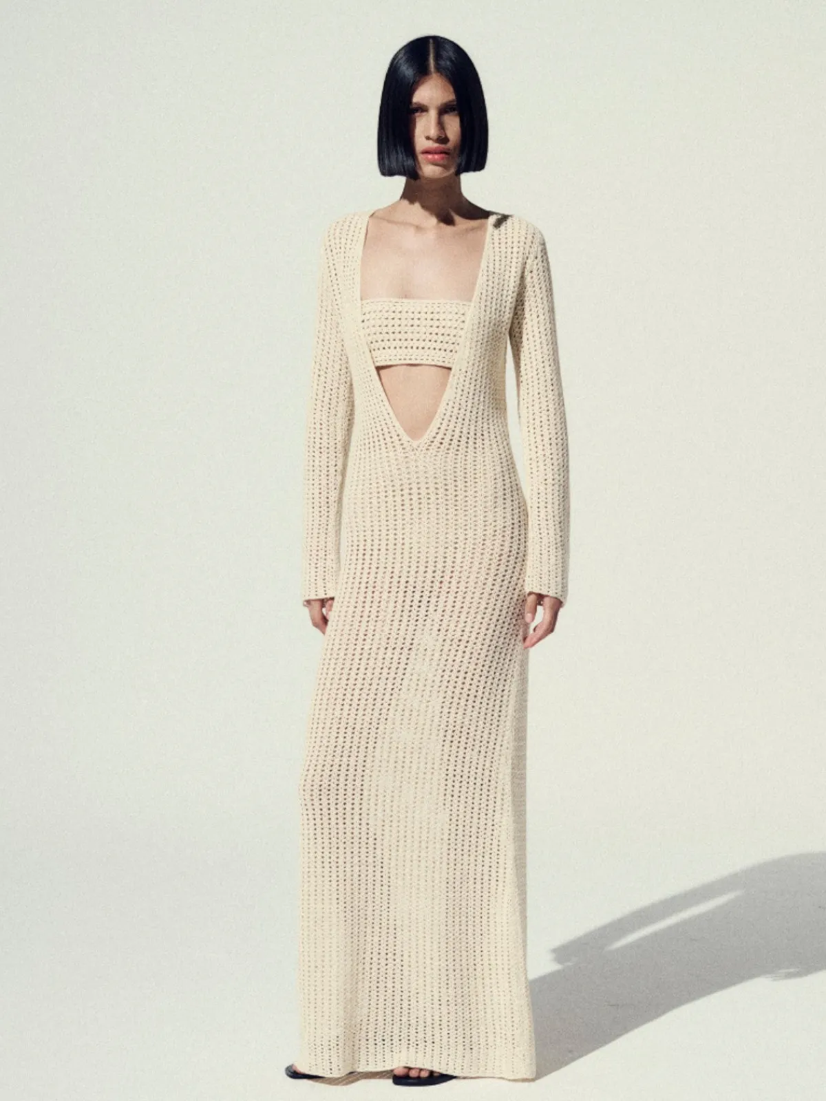 Escvdo Misha Crochet Maxi Dress