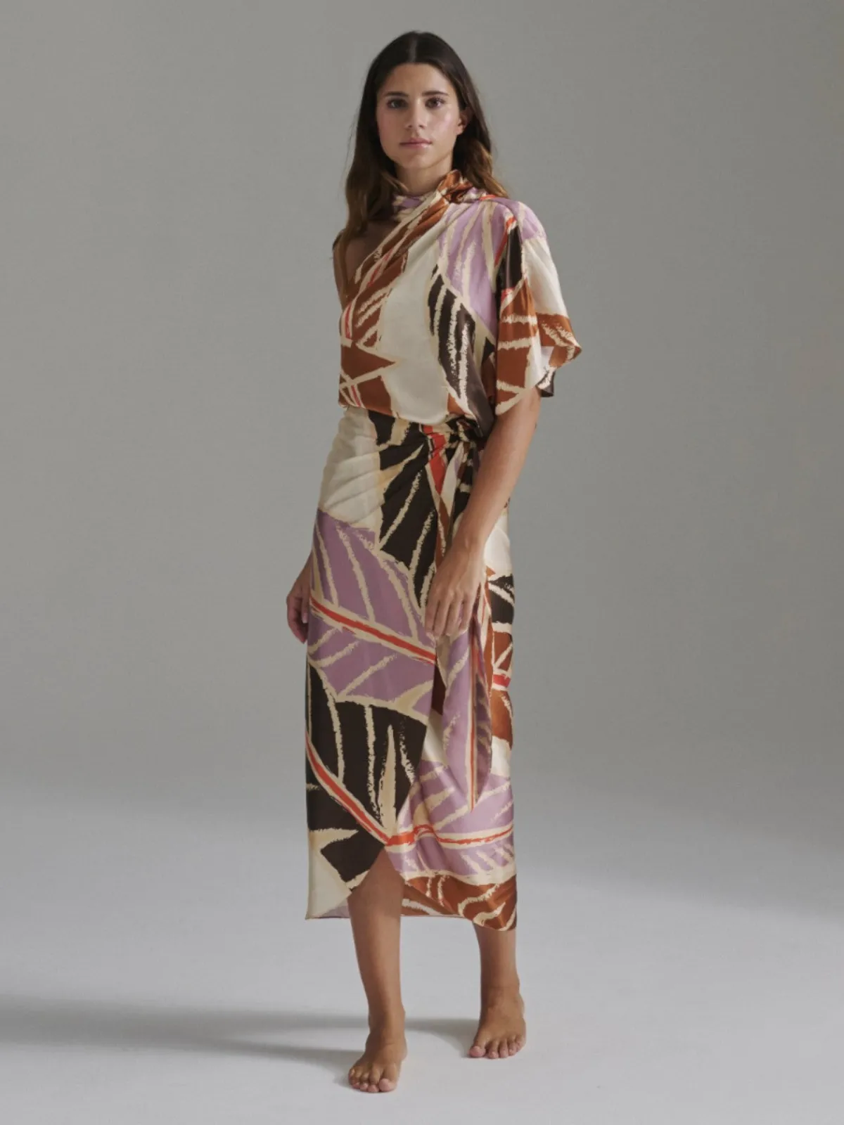 Juan de Dios Mapara Satin Silk Skirt