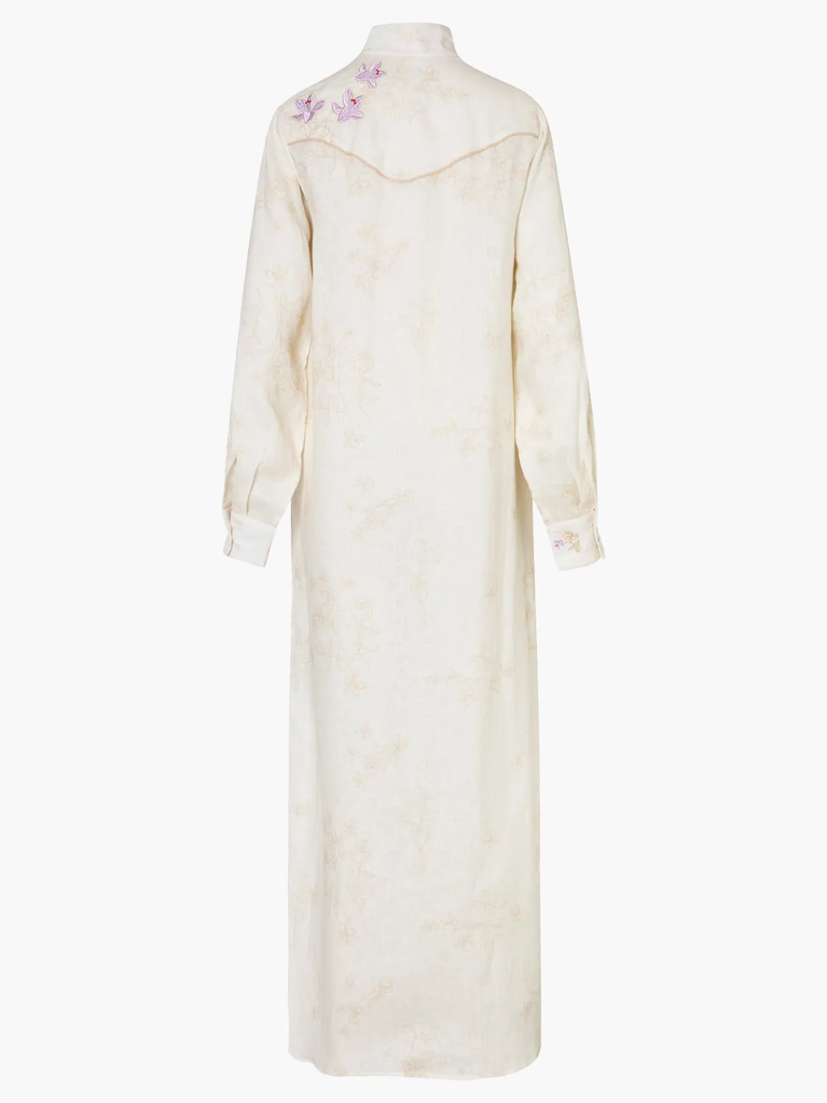 Juan de Dios Thalia Linen Shirt Maxi Dress