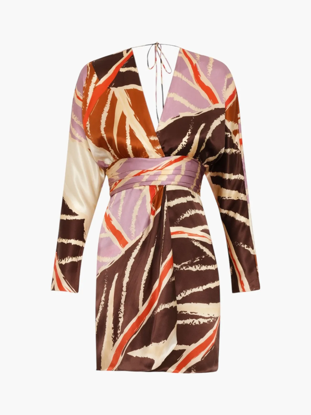 Juan de Dios Grecia Satin Silk Mini Dress