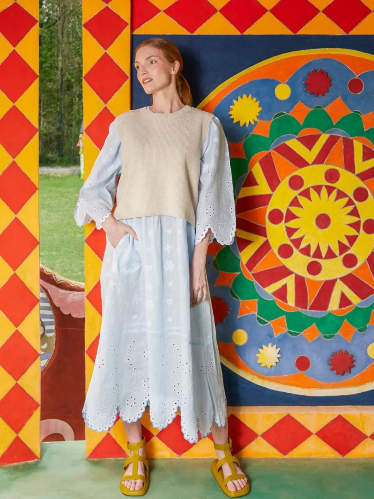 Larkin Lane Maryna Embroidered Ukrainian Dress