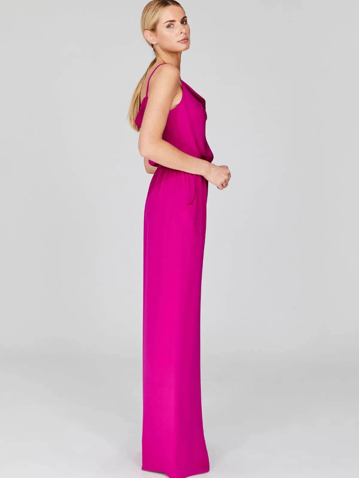 Mi Jong Lee Silk Georgette Pajama Pants with Elastic Waist