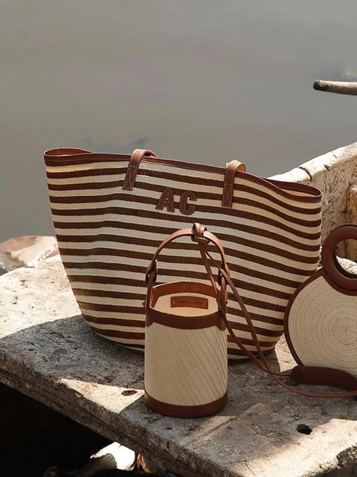 Adriana Castro Marcial Handbag in Leather and Cana Flecha