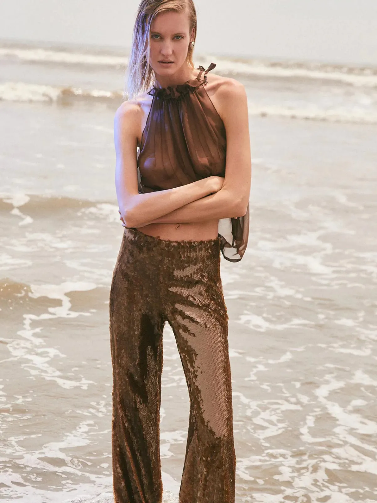 Francesca Miranda Elena Sequin Pants