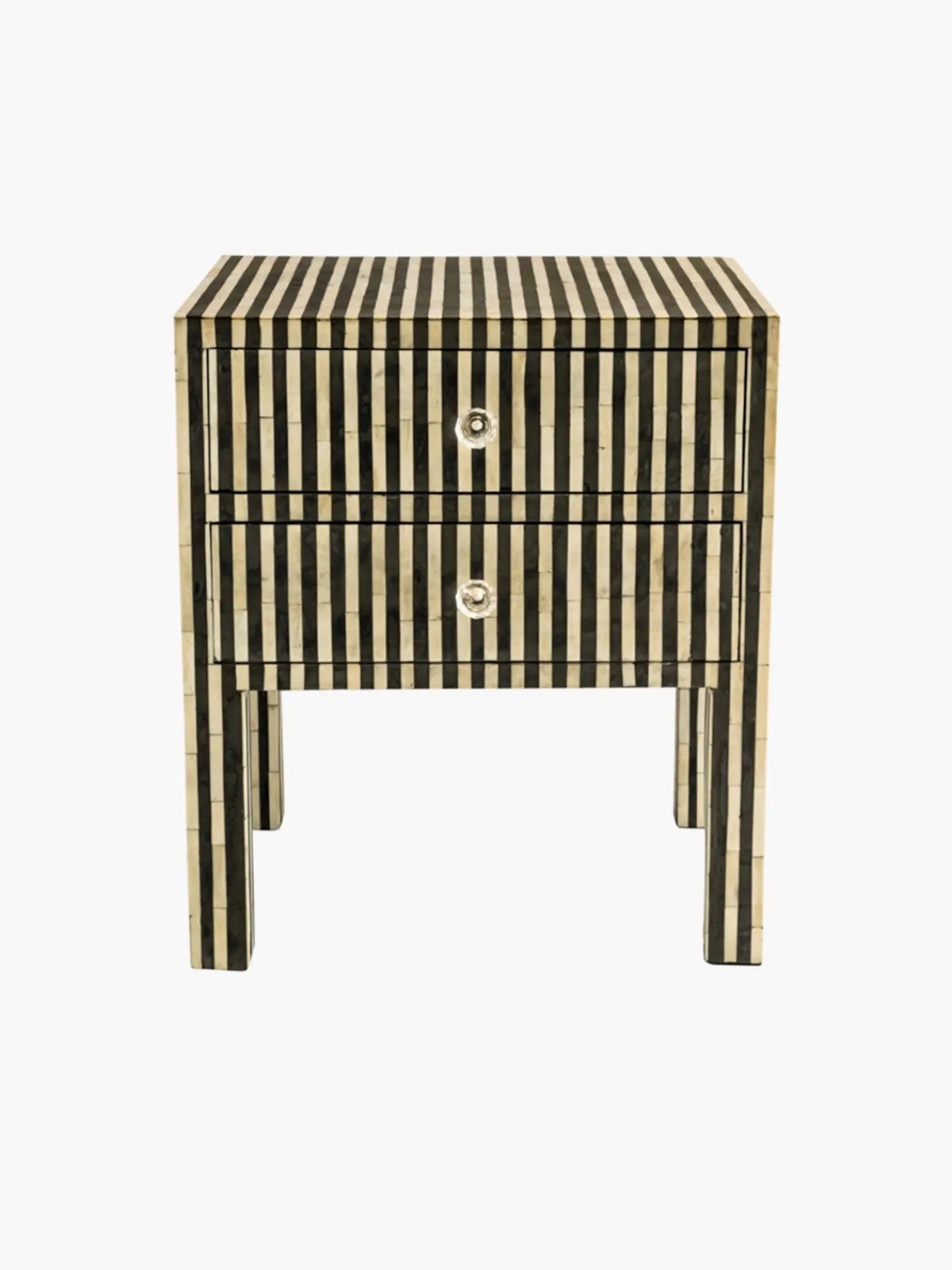 Casa Chiqui Bedside Table With Line Design
