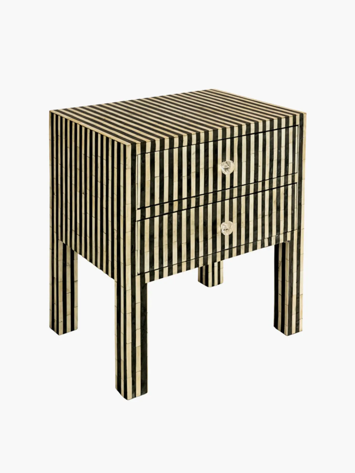Casa Chiqui Bedside Table With Line Design