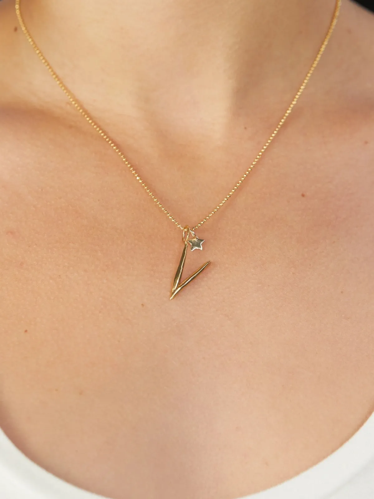 Mara Scalise Raw Letter Charm