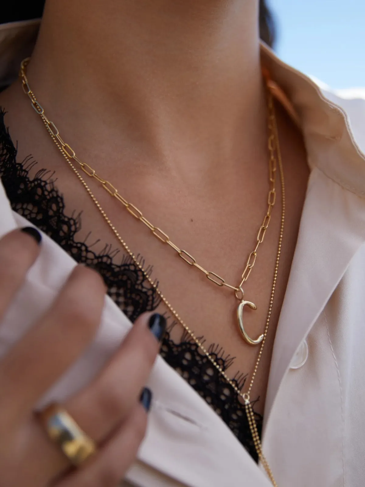 Mara Scalise Raw Letter Charm