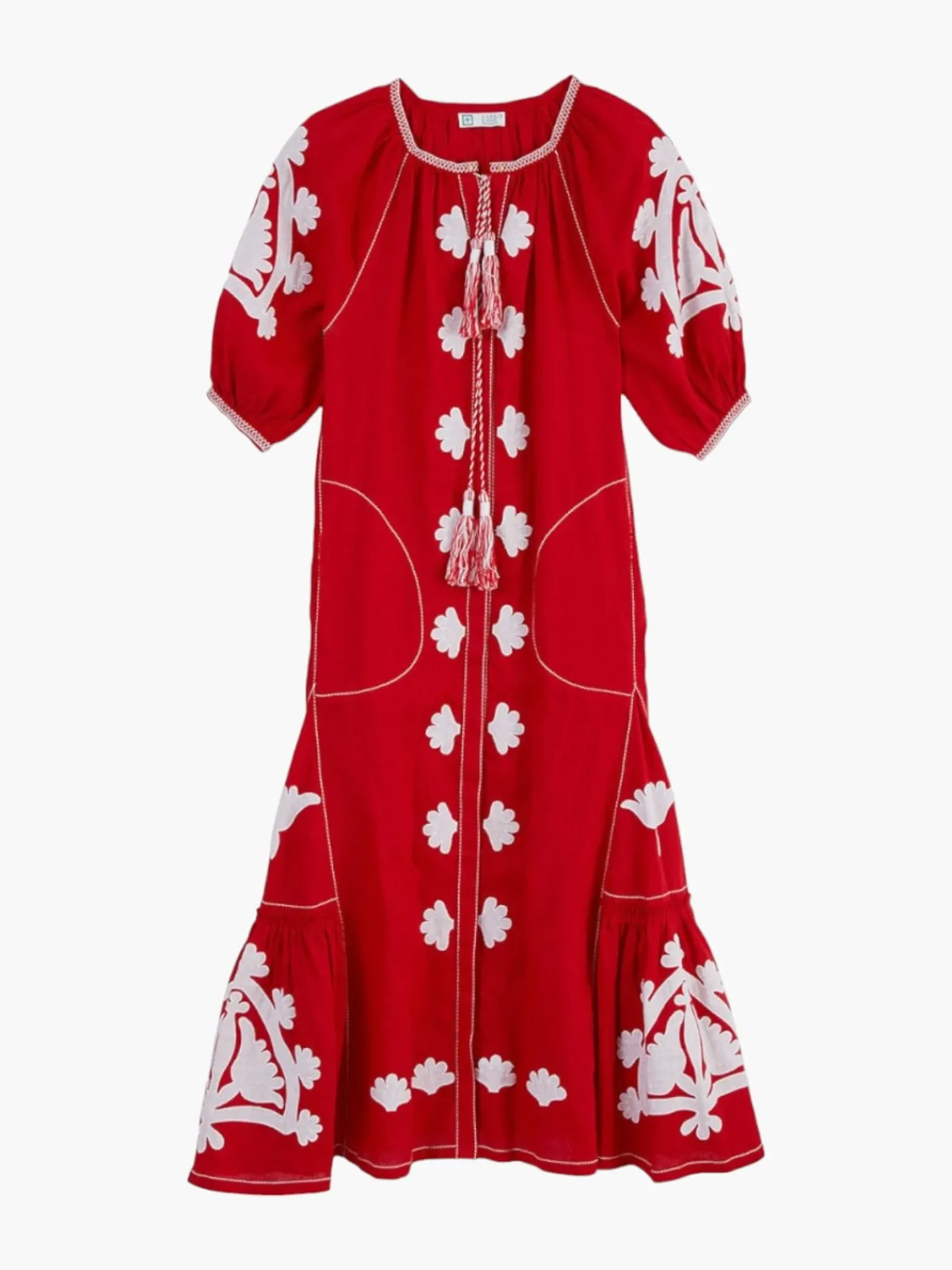 Larkin Lane Matisse Embroidered Ukrainian Dress/Kaftan