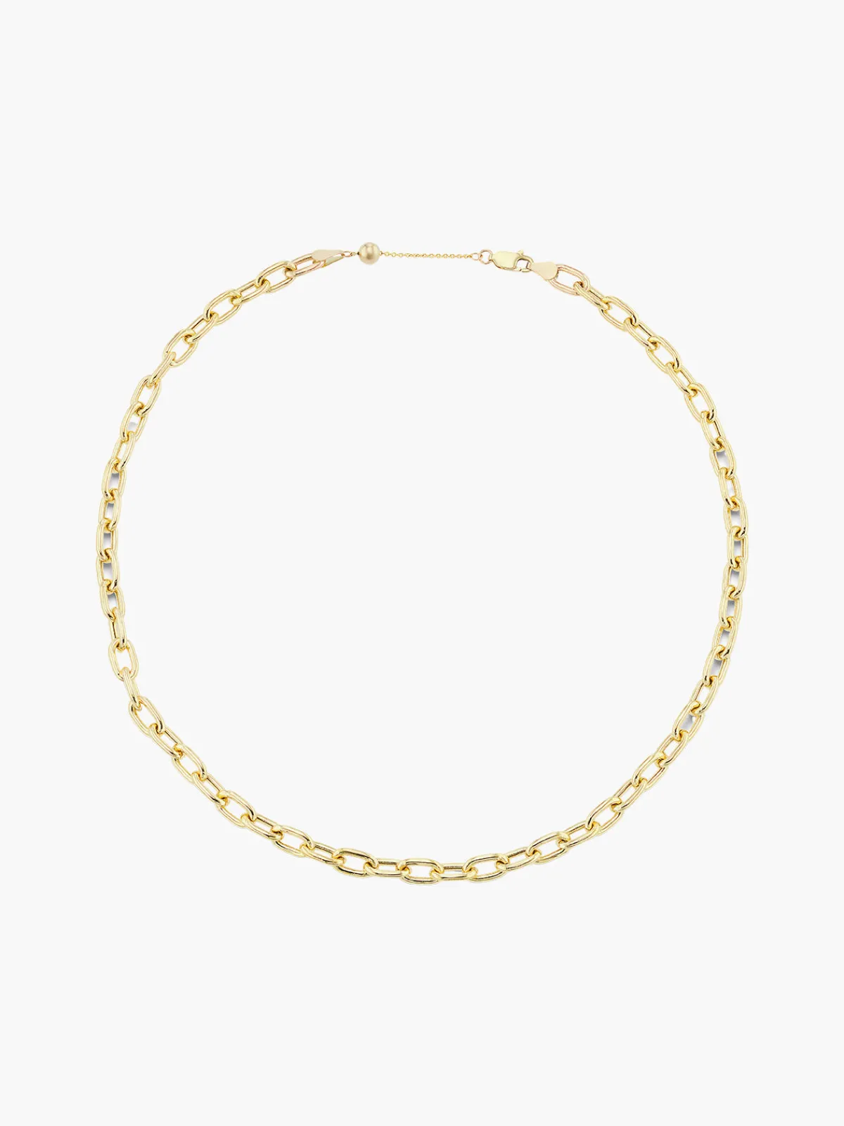 KBH Jewels Thick Elongated Link Necklace