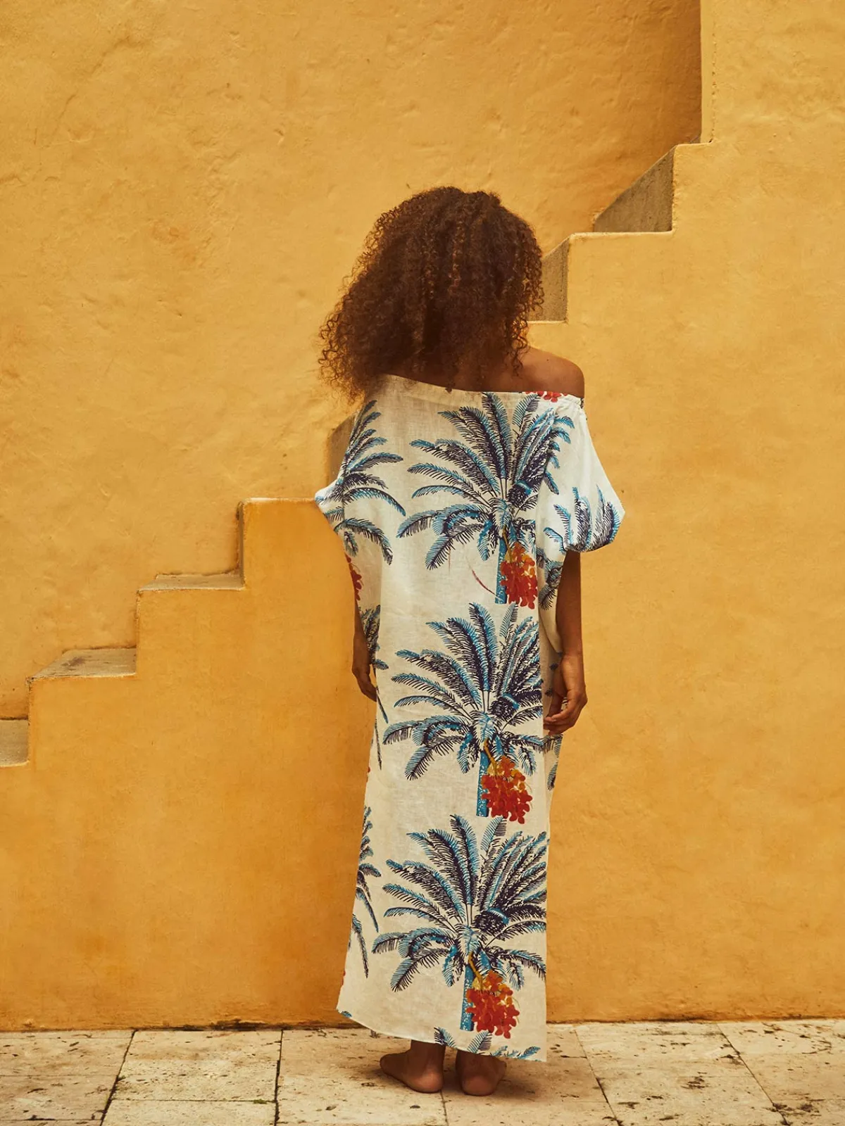 Juan de Dios San Gregorio Linen Midi Dress