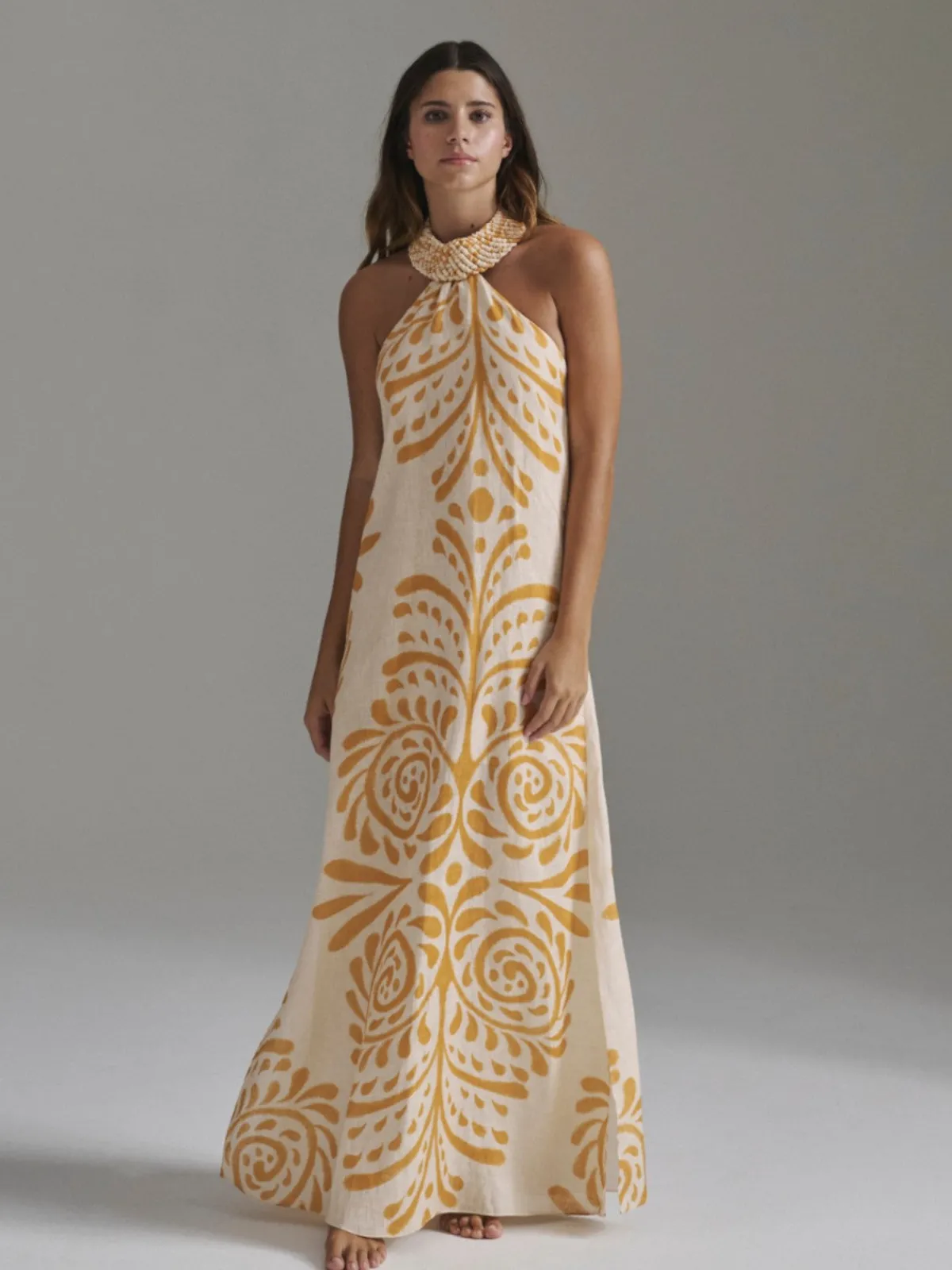 Juan de Dios Ipanema Linen Maxi Dress
