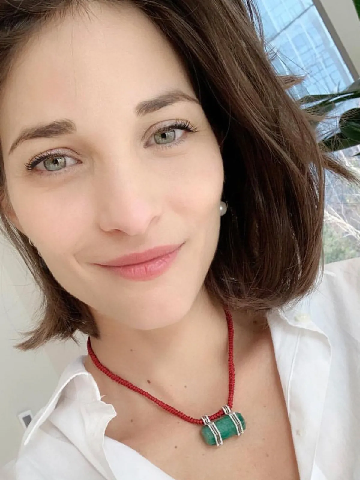 Alexandra Mor Hexagon Emerald & Diamonds Pendant