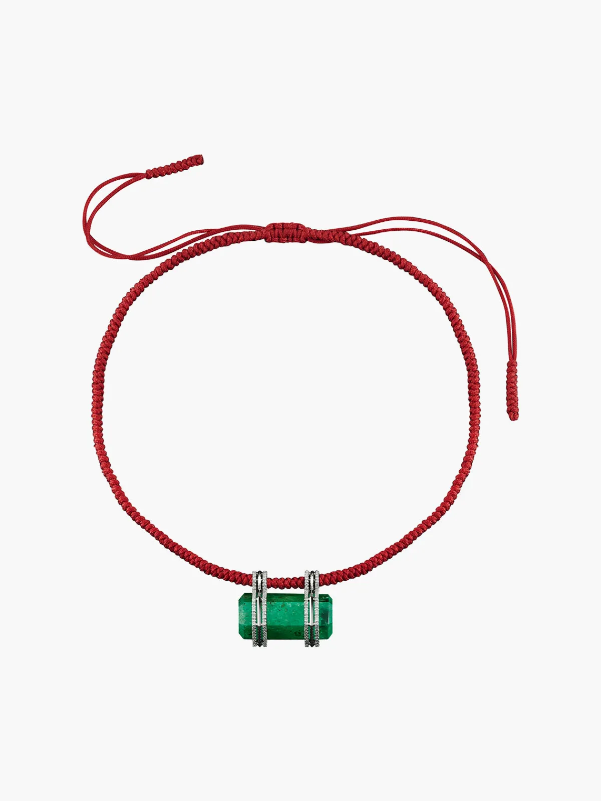 Alexandra Mor Hexagon Emerald & Diamonds Pendant