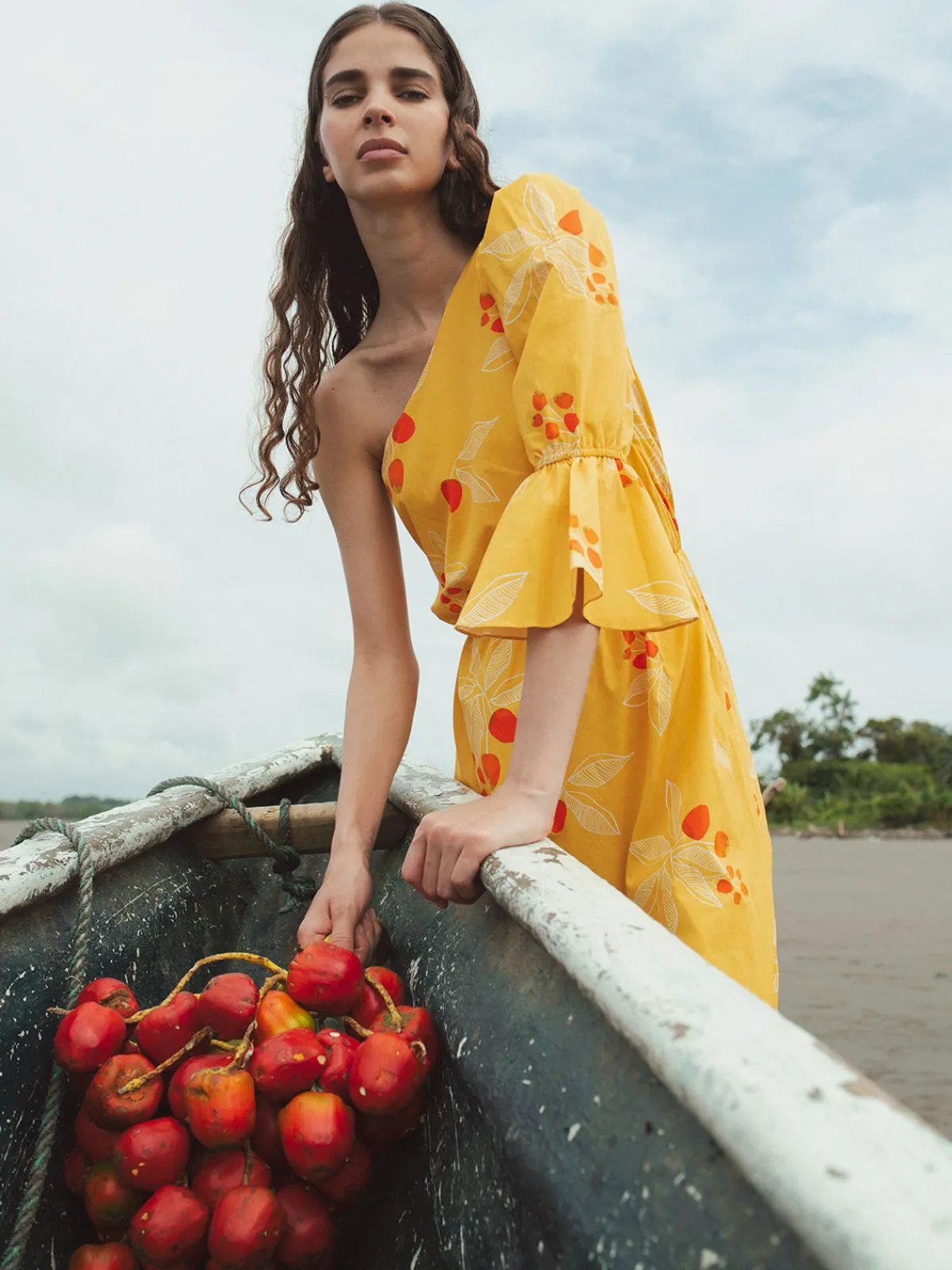 Juan de Dios Buenaventura Cotton Midi Dress