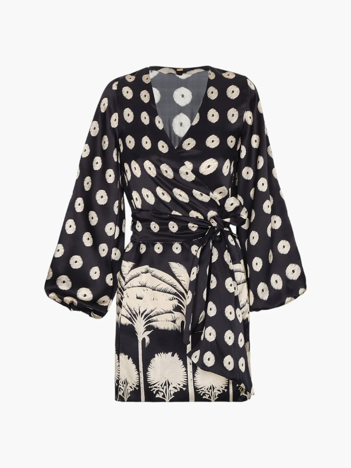 Juan de Dios Tertulia Satin Silk Mini Dress