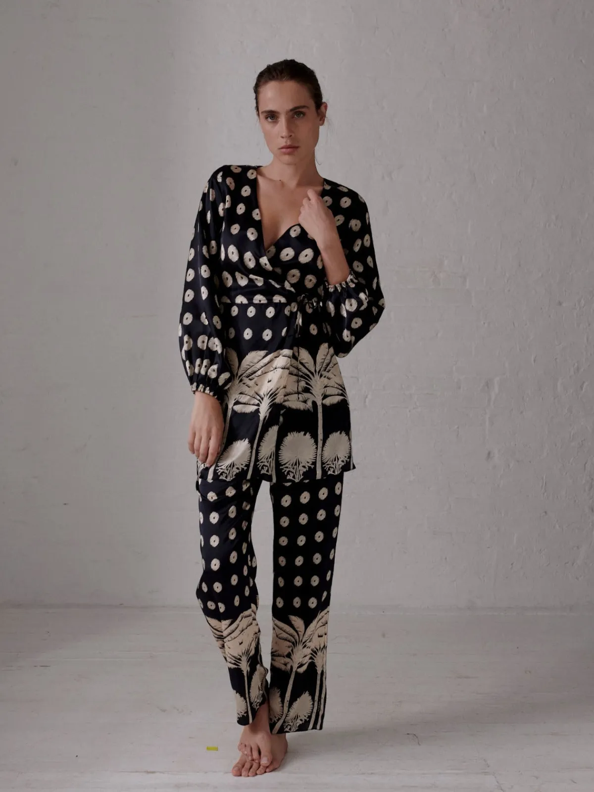 Juan de Dios Tertulia Satin Silk Mini Dress