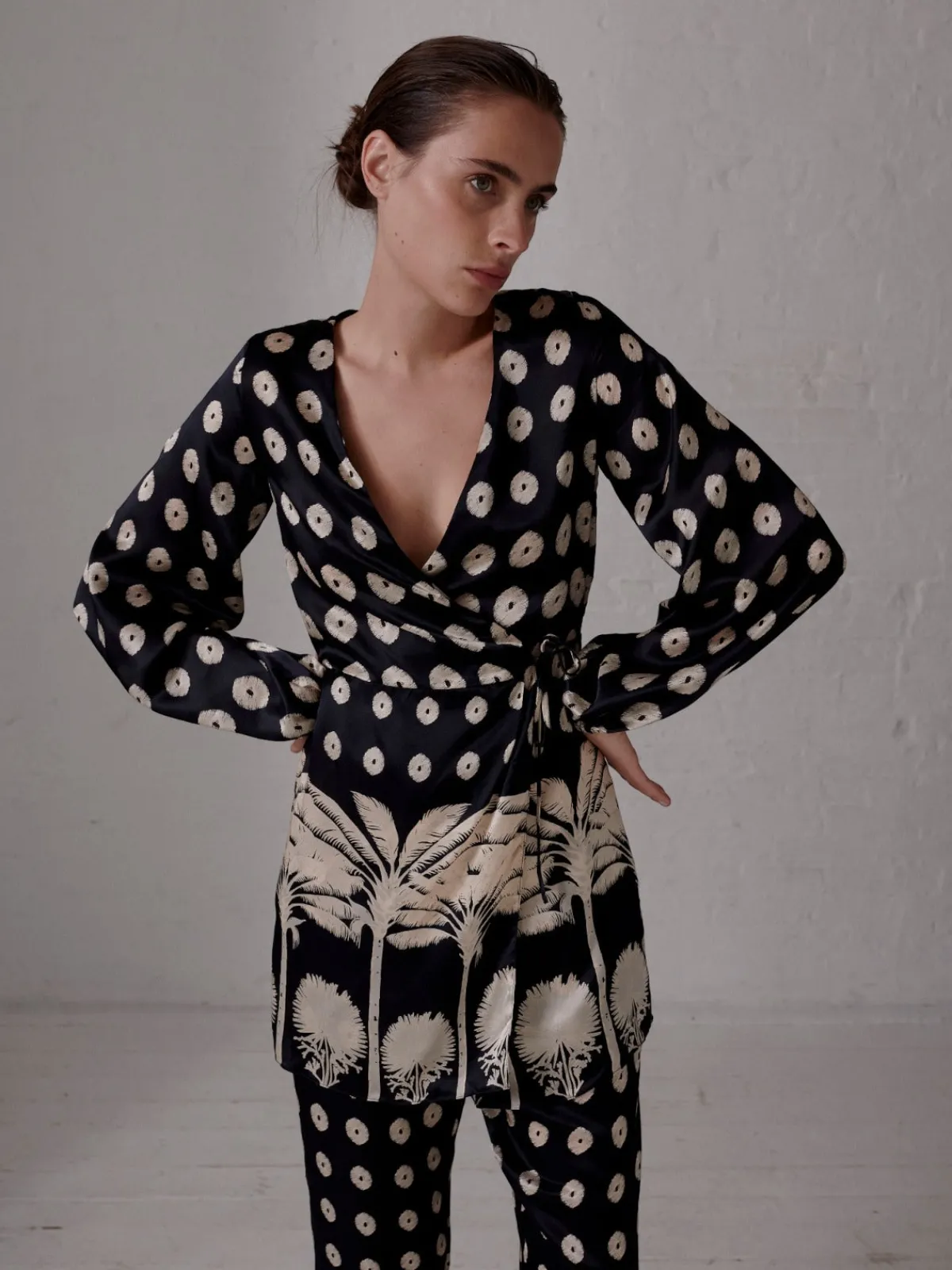 Juan de Dios Tertulia Satin Silk Mini Dress