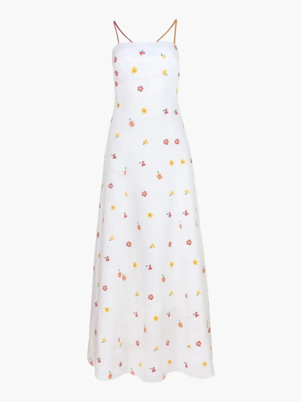 Estefania Cherry Tomato Rainbow Dress