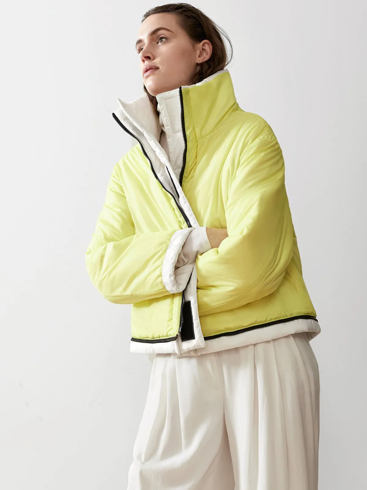 Caalo Reversible Cropped Sustainable Down Coat