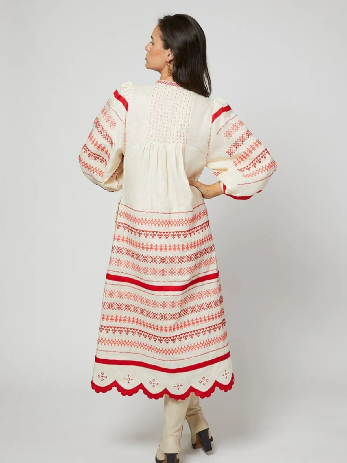 Larkin Lane Kateryna Embroidered Ukrainian Dress