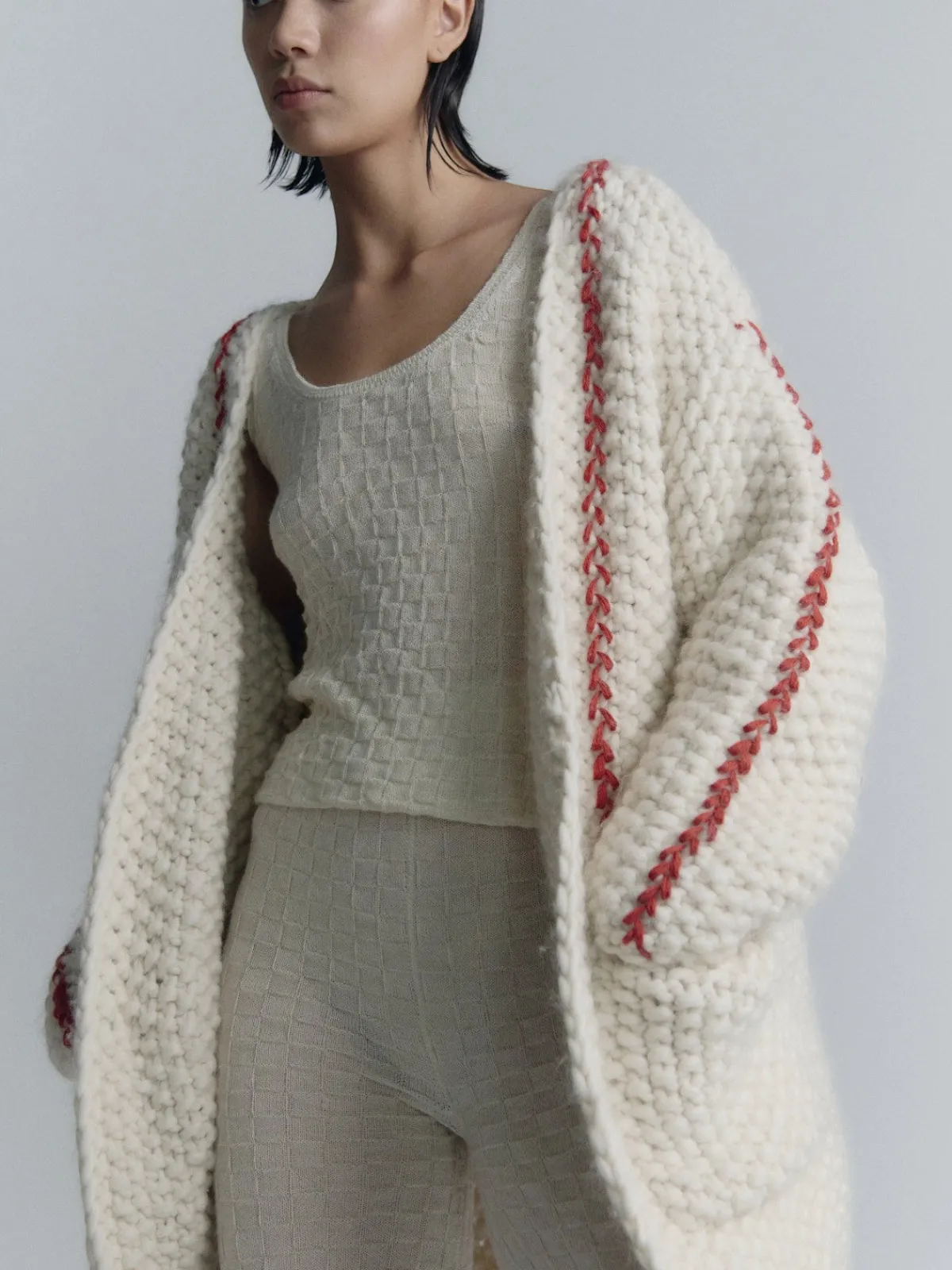 Escvdo Cocoon Maxi Cardigan