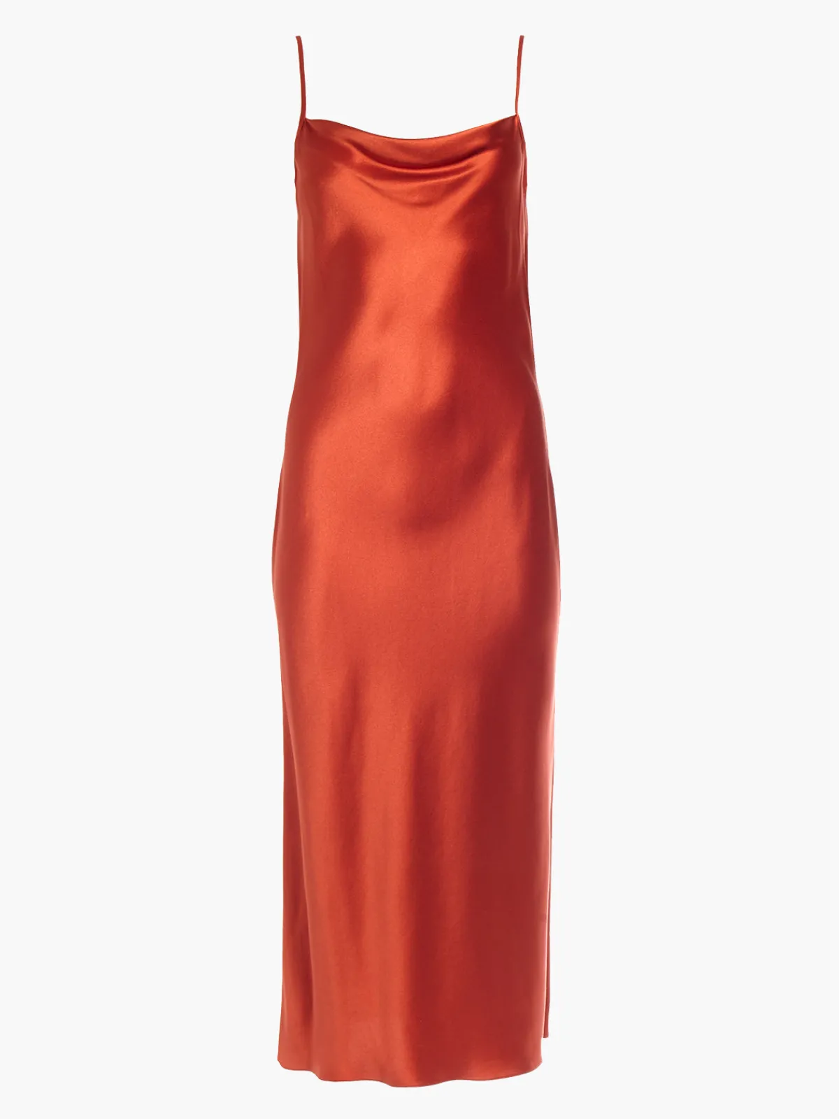 Mi Jong Lee Draped Spaghetti Strap Midi Dress