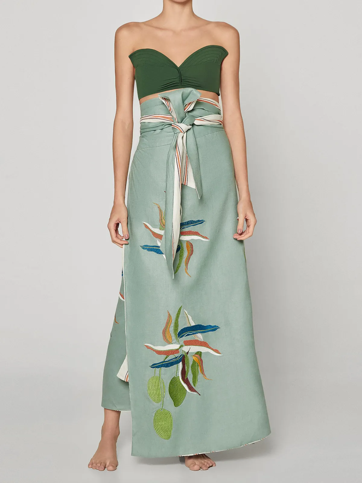 Juan de Dios Loulou Linen Skirt