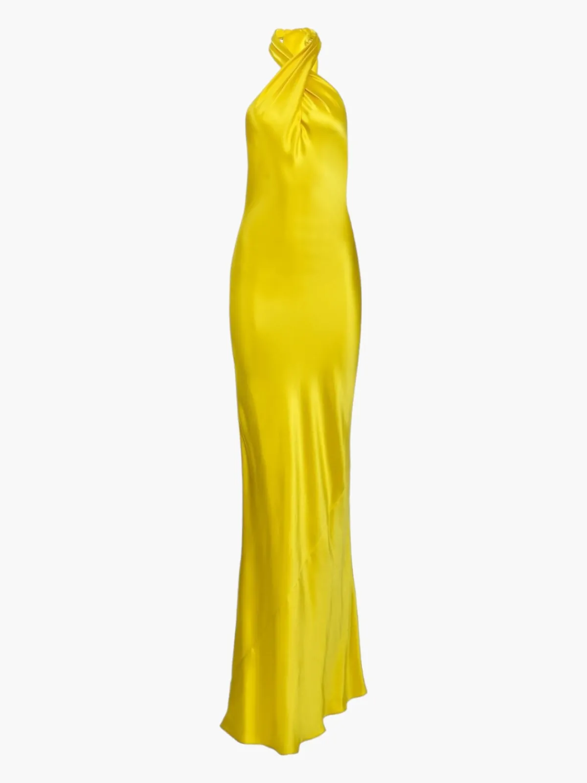 Francesca Miranda Olivia Halter Silk Dress