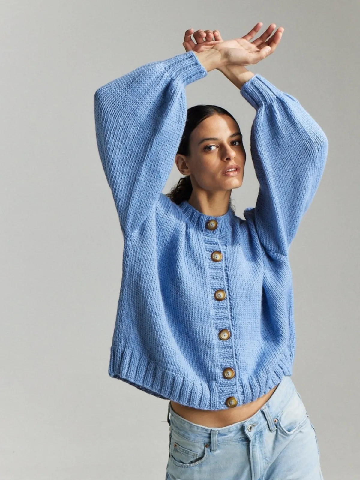 First Born Knits Frenchie Cardigan