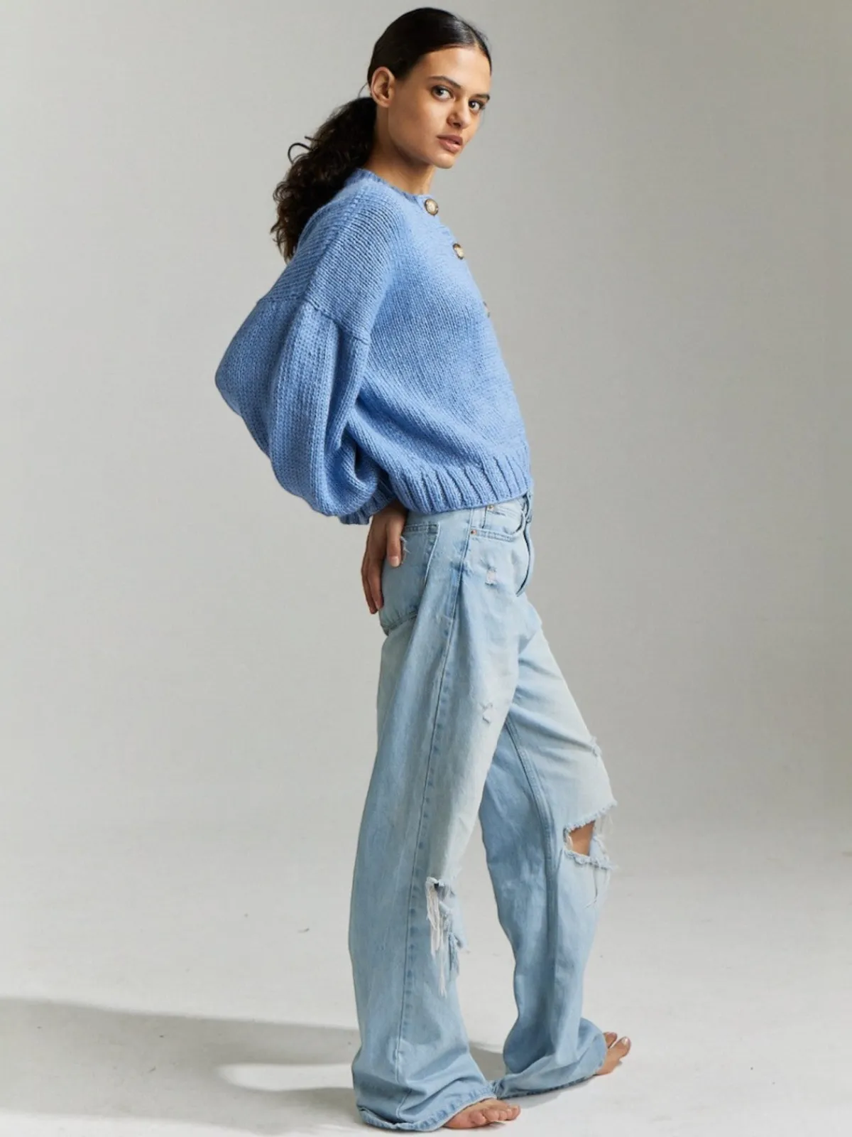 First Born Knits Frenchie Cardigan